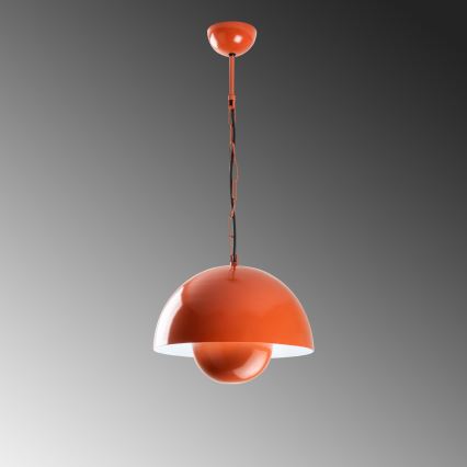 Chandelier on a string KURE 1xE27/40W/230V orange