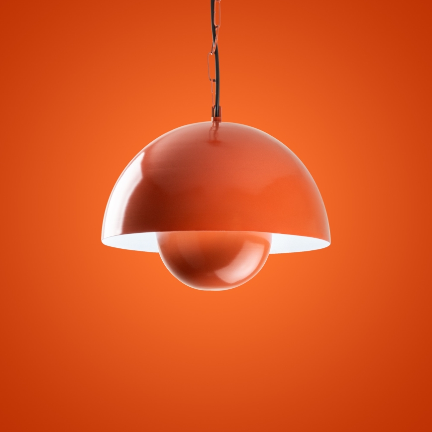Chandelier on a string KURE 1xE27/40W/230V orange