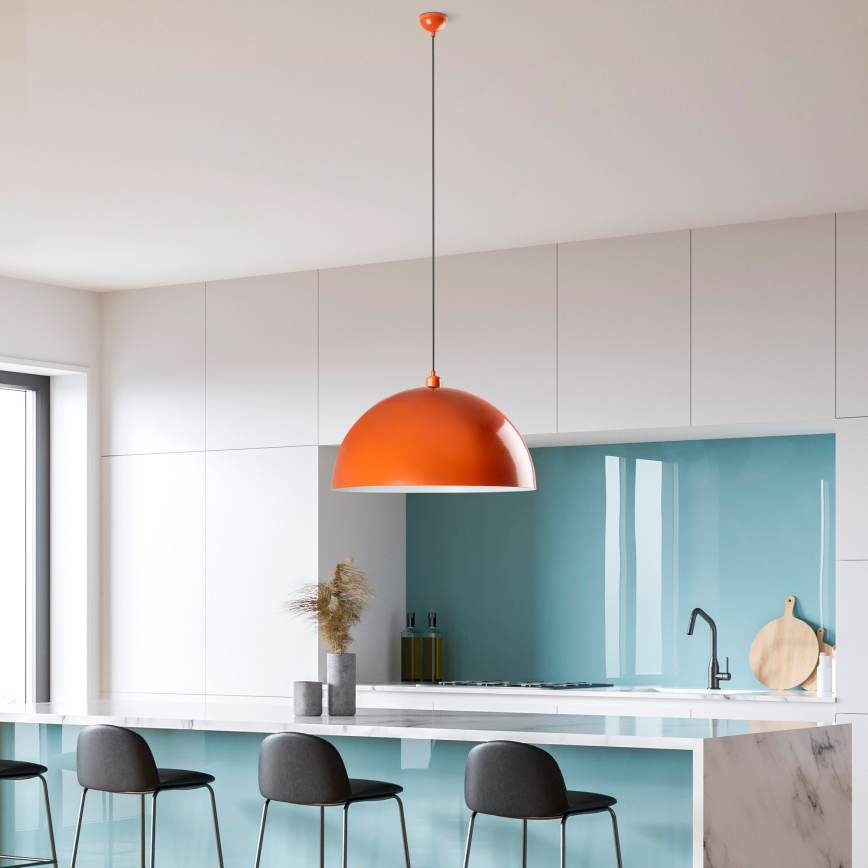 Chandelier on a string KURE 1xE27/40W/230V orange