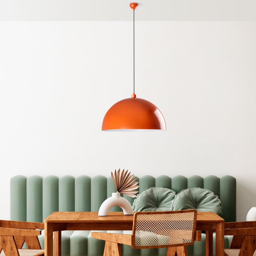 Chandelier on a string KURE 1xE27/40W/230V orange