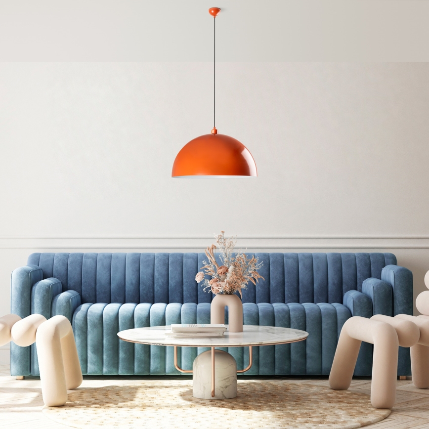 Chandelier on a string KURE 1xE27/40W/230V orange