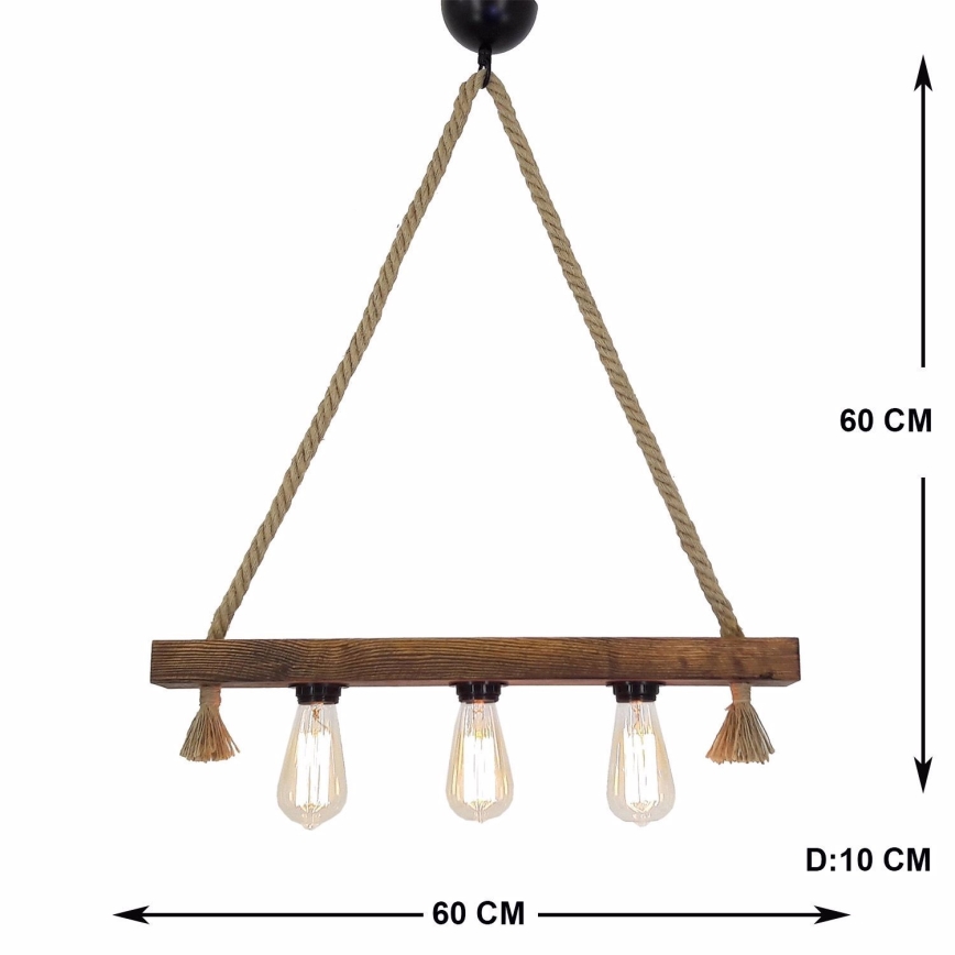 Chandelier on a string KUTUK 3xE27/40W/230V