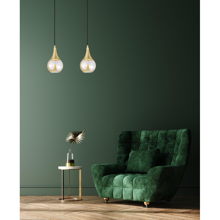 Chandelier on a string LACRIMA HONEY 2xE27/60W/230V