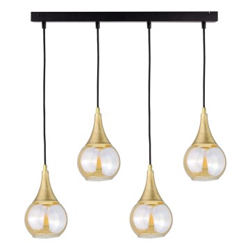 Chandelier on a string LACRIMA HONEY 4xE27/60W/230V