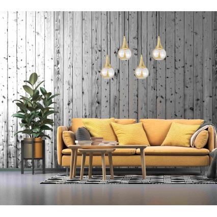 Chandelier on a string LACRIMA HONEY 4xE27/60W/230V