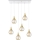 Chandelier on a string LACRIMA HONEY 6xE27/60W/230V white/gold/smoky beige