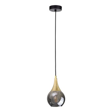 Chandelier on a string LACRIMA SMOKY 1xE27/60W/230V