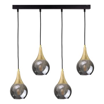 Chandelier on a string LACRIMA SMOKY 4xE27/60W/230V