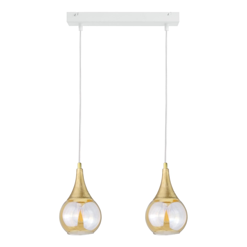Chandelier on a string LACRIMA WHITE 2xE27/60W/230V