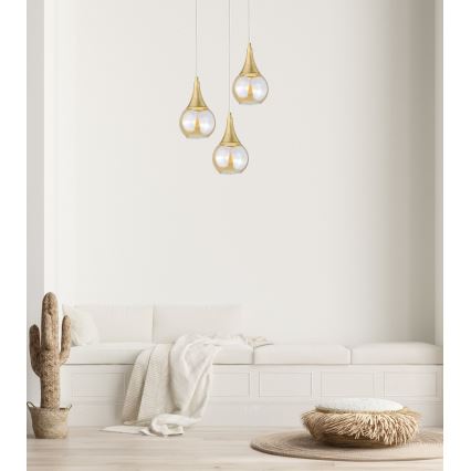 Chandelier on a string LACRIMA WHITE 3xE27/60W/230V d. 30 cm