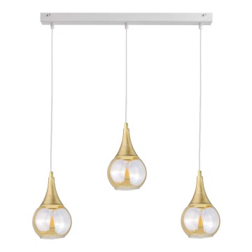Chandelier on a string LACRIMA WHITE 3xE27/60W/230V