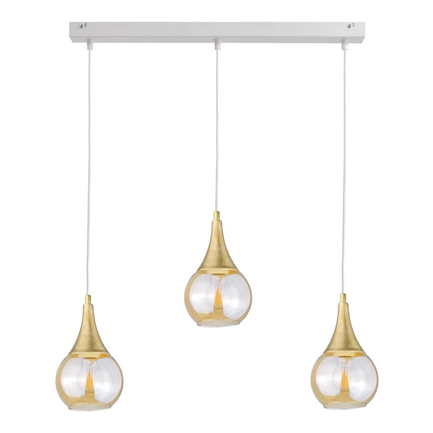Chandelier on a string LACRIMA WHITE 3xE27/60W/230V