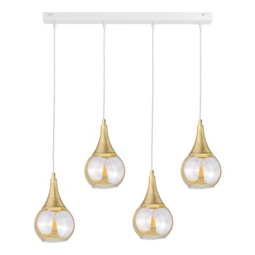 Chandelier on a string LACRIMA WHITE 4xE27/60W/230V