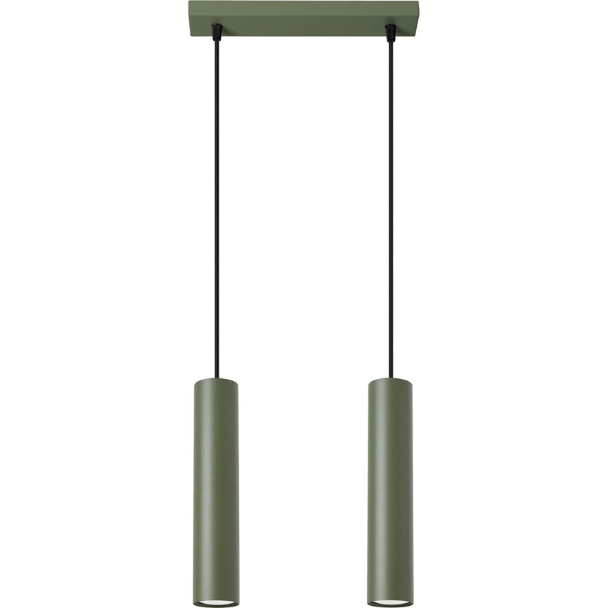Chandelier on a string LAGOS 2xGU10/10W/230V green