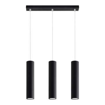 Chandelier on a string LAGOS 3 3xGU10/10W/230V black