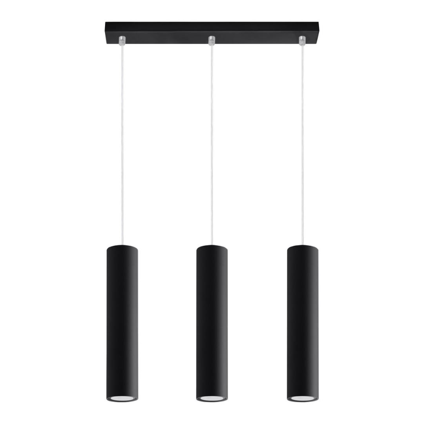 Chandelier on a string LAGOS 3 3xGU10/10W/230V black