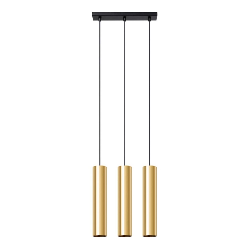Chandelier on a string LAGOS 3xGU10/10W/230V gold