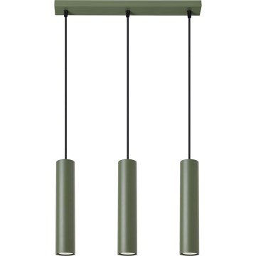 Chandelier on a string LAGOS 3xGU10/10W/230V green