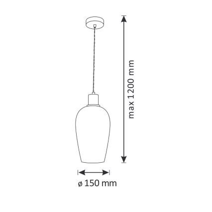 Chandelier on a string LAGRI 1xE27/20W/230V