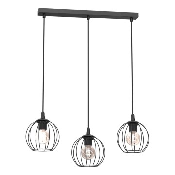 Chandelier on a string LAPS 3xE27/15W/230W black