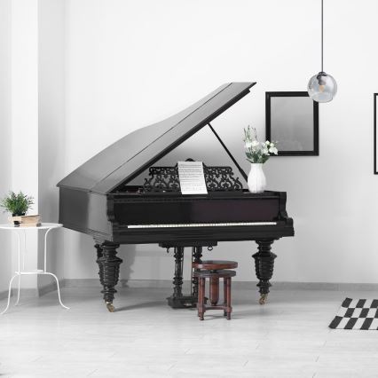 Chandelier on a string LATIL 1xE27/60W/230V black