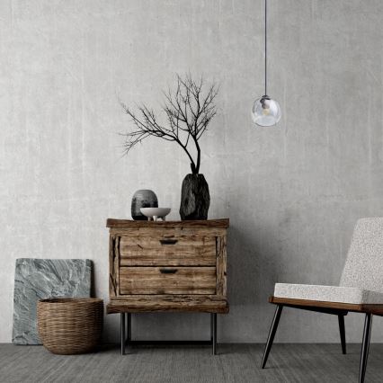 Chandelier on a string LATIL 1xE27/60W/230V black