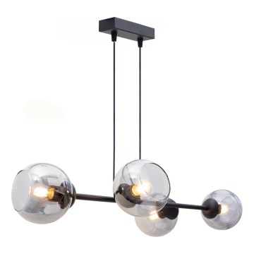 Chandelier on a string LATIL 4xE27/60W/230V black