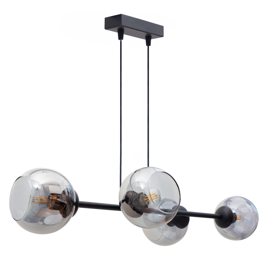 Chandelier on a string LATIL 4xE27/60W/230V black