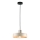 Chandelier on a string LATTE 1xE27/60W/230V beige/black/shiny chrome