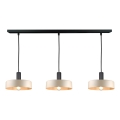 Chandelier on a string LATTE 3xE27/60W/230V beige/black