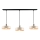 Chandelier on a string LATTE 3xE27/60W/230V beige/black/shiny chrome