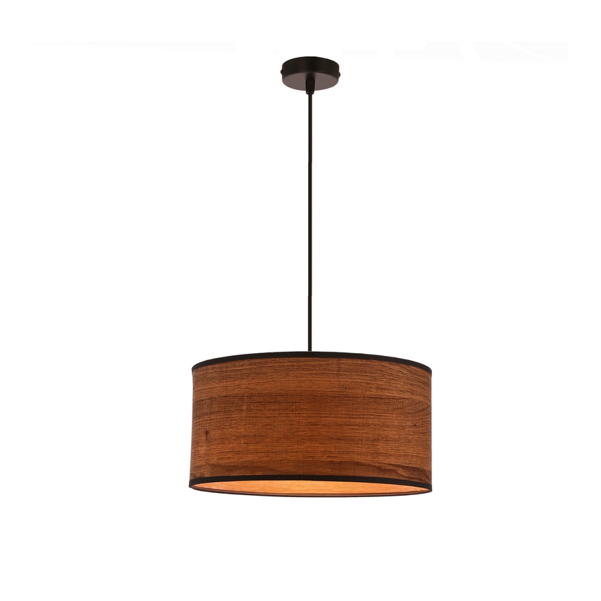 Chandelier on a string LEGNO 1xE27/40W/230V d. 30 cm brown