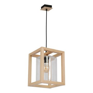 Chandelier on a string LEGNO 1xE27/60W/230V