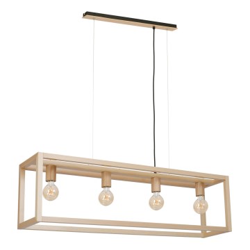 Chandelier on a string LEGNO 4xE27/60W/230V