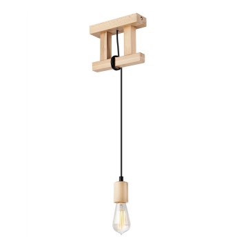 Chandelier on a string LEON 1xE27/60W/230V beech - FSC certified