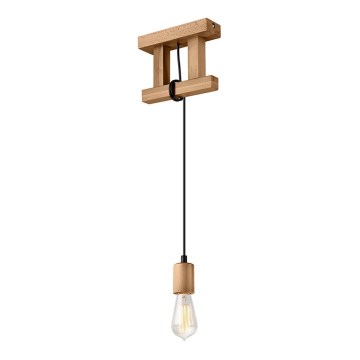 Chandelier on a string LEON 1xE27/60W/230V beech - FSC certified