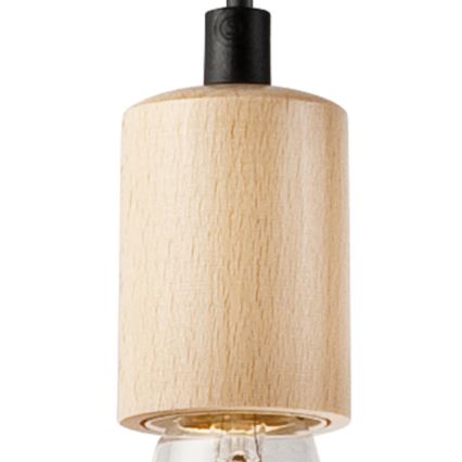 Chandelier on a string LEON 1xE27/60W/230V beech - FSC certified