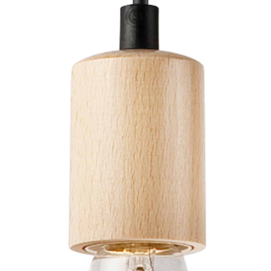 Chandelier on a string LEON 1xE27/60W/230V beech - FSC certified