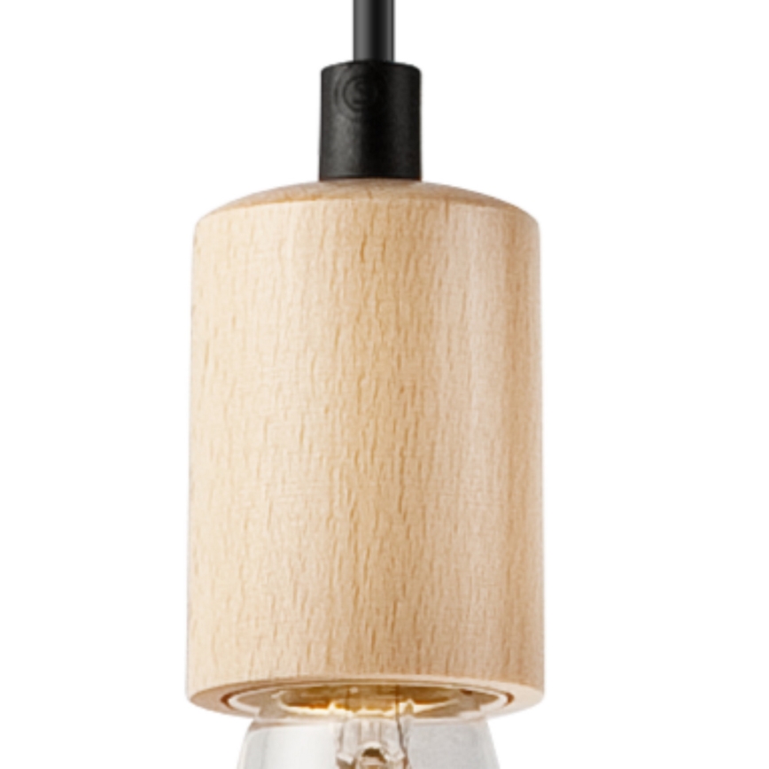 Chandelier on a string LEON 3xE27/60W/230V beech - FSC certified