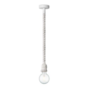 Chandelier on a string LEONARDO ROPE 1xE27/10W/230V white
