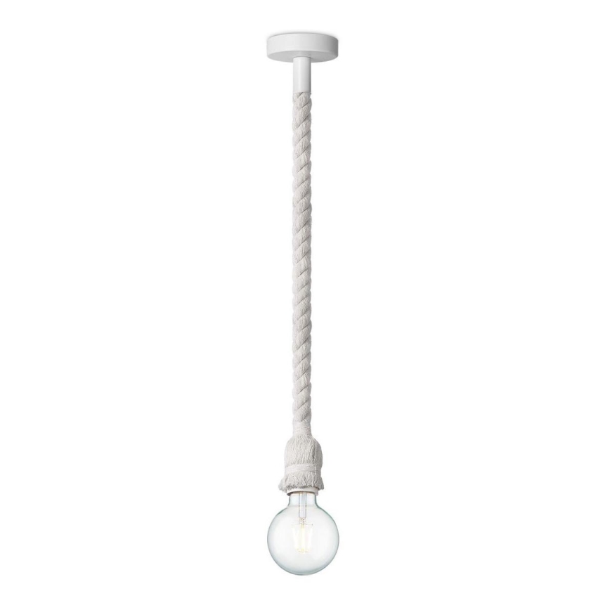 Chandelier on a string LEONARDO ROPE 1xE27/10W/230V white
