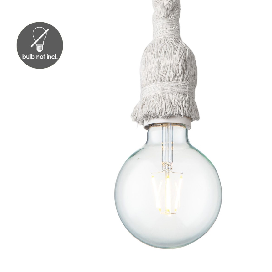 Chandelier on a string LEONARDO ROPE 1xE27/10W/230V white