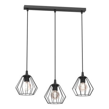 Chandelier on a string LETI 3xE27/15W/230W black