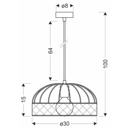 Chandelier on a string LEVI 1xE27/40W/230V