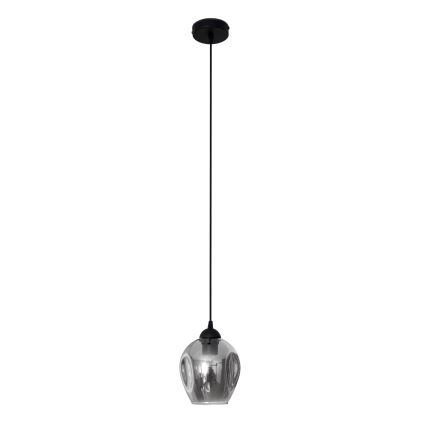 Chandelier on a string LILI 1xE27/15W/230V black/grey