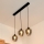 Chandelier on a string LILI 3xE27/15W/230V black/grey