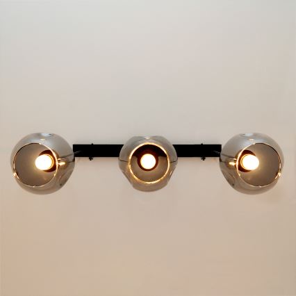 Chandelier on a string LILI 3xE27/15W/230V black/grey
