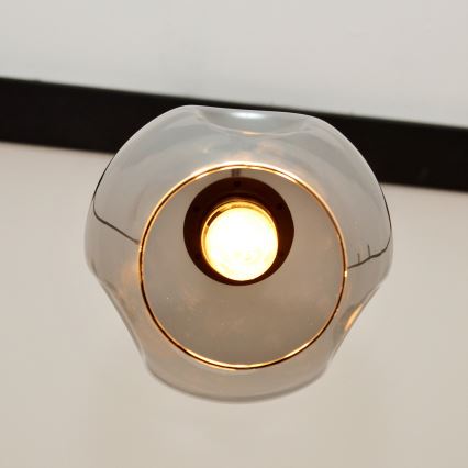 Chandelier on a string LILI 3xE27/15W/230V black/grey