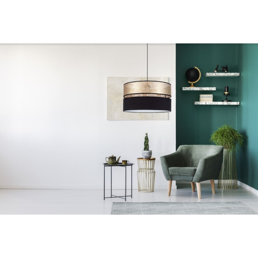 Chandelier on a string LIMA 1xE27/60W/230V gold/black