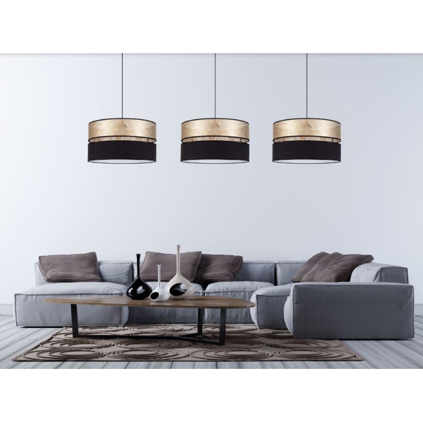 Chandelier on a string LIMA 1xE27/60W/230V gold/black